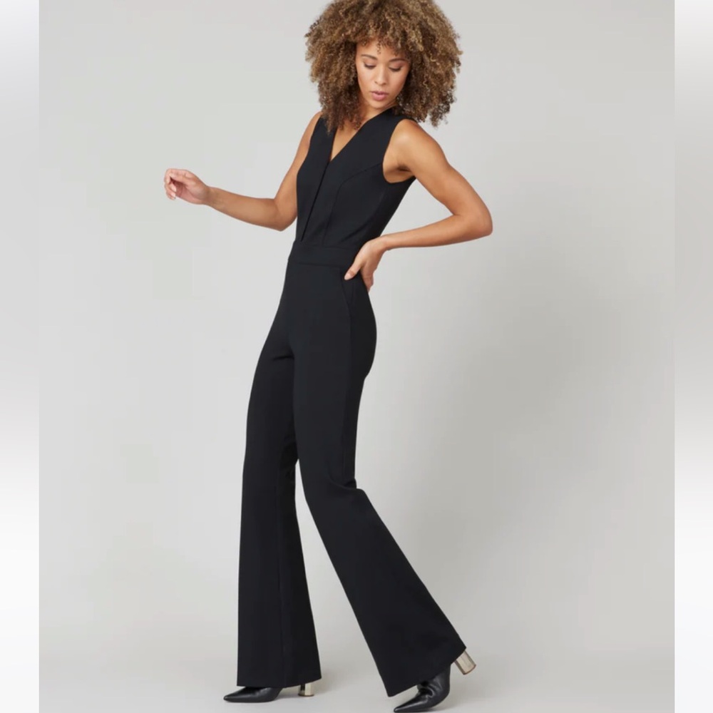 SPANX Classic Black V-Neck Jumpsuit